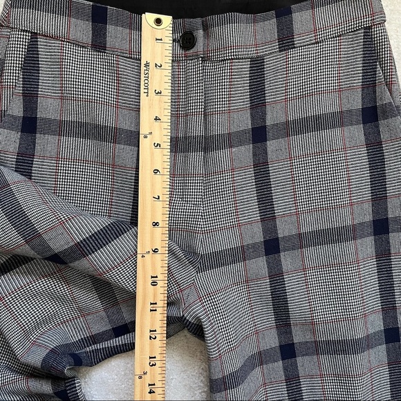 STELLA NOVA WOMENS NAVY PLAID WIDE LEG PANTS SIZE 36 or SMALL CONTEMPORARY - Picture 9 of 11